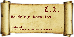 Bokányi Karolina névjegykártya